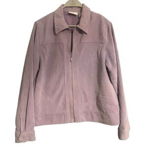 Alfred Dunner Vintage Lavender Corduroy Jacket size 12